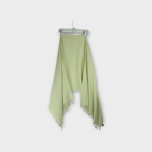 Vintage Ivory Cashmere Fringe Scarf Size OS Wrap